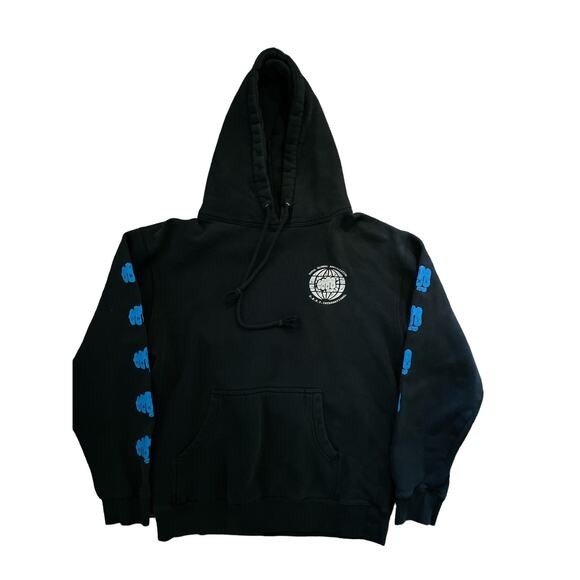 OBEY International Small Black Independent Hoodie Sweatshirt with White and Blue - Picture 1 of 7